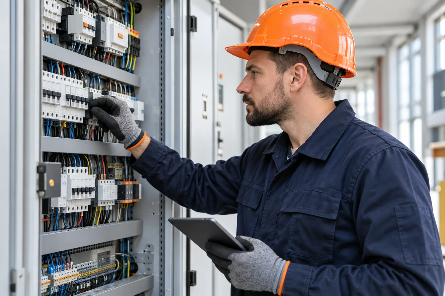Illustrative model inspecting an electrical panel